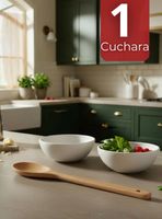 Cuchara de Madera de Bambú Con Mango Largo Utensilio Cocina