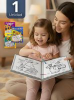 Libro Para Colorear Pintar Educativo Con Stickers Diseños Surtidos para Niños