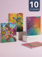 Pack 10 Cuadernos Universitario Mandalas Proarte 7mm 100 hojas Diseños Surtidos