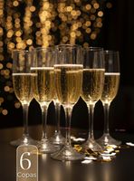 Set de 6 Copas de Champaña Espumante 180 ml