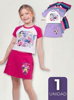 Conjunto Huntrix Algodón Crop Top Falda Short para Niña HUNTR/X Demon Hunters Rumi Mira Zoey