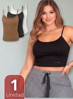 Polera Camiseta Pabilo Básica de Algodón Elástica Mujer Colores Surtidos