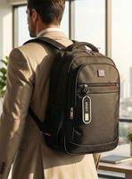 Mochila Ejecutiva Oficina Notebook Impermeable Resistente 46cm Negro 23L