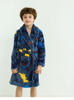 Batas De Baño Con Capucha Y Bolsillos Niño Polar De Dinosaurio