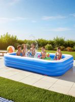 Piscina Inflable Rectangular de 260x170x60 CM  Color Azul