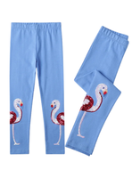 Calzas Niña Flamenco Azul Jump Kids 100% Algodón