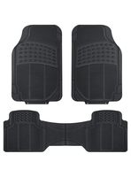 Kit 3 Piezas Alfombra Piso de Goma Antideslizantes para Auto Universal