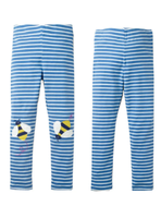 Calzas Niña Abeja Azul Rayas Blancas Jump Kids 100% Algodón