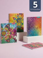 Pack 5 Cuadernos Universitario Mandalas Proarte 7mm 100 hojas Diseños Surtidos