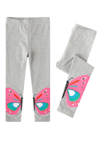 Calzas Niña Mariposas De Colores Gris Jump Kids 100% Algodón