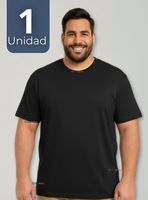Polera Camiseta 100% Algodón Premium Manga Corta Básico Color Negro para Hombre