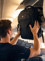 Mochila Viaje Cabina Impermeable Resistente Notebook 46cm Negro 23L