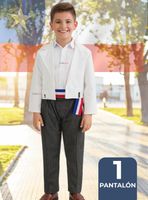 Pantalón Huaso Niño Gris con Rayas Fiestas Patrias