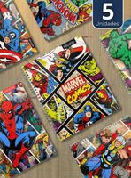 Pack 5 Cuadernos Universitarios Marvel Comics de 100 Hojas Proarte Diseños Surtidos