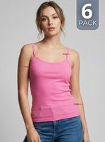 Pack 6 Camisetas Poleras Pabilo Básica Lisa Transpirable Mujer Colores Surtidos