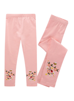Calzas Niña Abejas Con Flores Rosa Jump Kids 100% Algodón