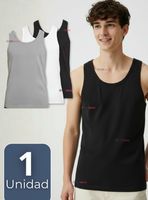 Camiseta Sin Manga Básica Suave 100% Algodón Colores Surtidos Hombre