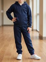 Conjunto Escolar Buzo Pantalón Y Polerón 100% Algodón Niño y Niña Unisex Color Azul 3 a 16 años