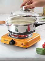 Cocina Eléctrica Portátil 1 Plato 1000W de Potencia Color Naranja