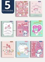 Pack 5 Cuadernos Universitarios My Melody de 100 Hojas Proarte 7mm Diseño Surtido