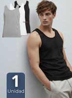 Camiseta Sin Manga Básica Suave 100% Algodón Colores Surtidos Niño Juvenil Hombre