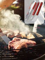 Kit Parrillero 3 Piezas Para Asados Mango Madera Acero Inoxidable