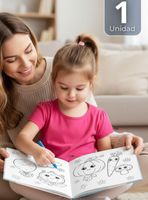 Libro Para Colorear y Pintar Educativo Con Stickers de Diseños Surtidos