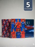 Pack 5 Cuadernos Originales Universitario U De Chile 7mm 100 Hojas Universidad De Chile