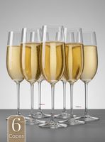 Set de 6 Copas de Champaña Espumante de Vidrio 180 ml