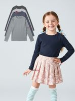 Polera Camiseta Polar Primera Capa Cuello Redondo Manga Larga Colores Surtido Niña