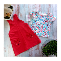 Set 2 Piezas Jardinera Bebé Niña Zorro Flores