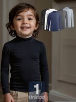 Camiseta Polera Beatle Bambú Primera Capa Niño Cuello Alto
