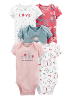 Pack 5 Bodies Manga Corta Tedmimak Love The Sunshine 100% Algodón