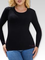 Pack 3 Camiseta Bambú Manga Larga Primera Capa Mujer Polera Blanco y Negro