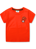 Polera Niño Algodón Manga Corta Jump Kids Rojo Tigre