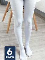 Pack 6 Ballerina Panty Primera Capa Blancas Niñas Fiestas Patrias