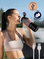 Oster Licuadora Portátil, GoMAX, Capacidad de 590 ml, para Smoothies, Negro, BLSTGFP-B20-000