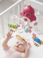 Móvil Giratorio Musical Proyector para Bebé Niña Rosado