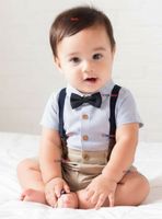 Conjunto de Vestir con Tirantes Camisa Short Algodón Bebes