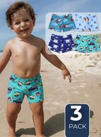 Pack 3 Shorts De Playa Para Niños Traje De Baño Pantalón Corto en Diseños Surtidos
