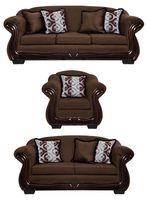 Living Con Resorte Estructural 8 Cuerpos Búfalo 4+3+1 Chenille