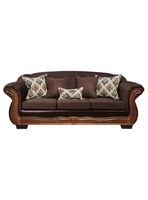 Sofá Con Resorte Estructural 4 Cuerpos Búfalo Chenille+PU X