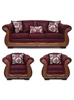 Living Con Resorte Estructural 6 Cuerpos 4+1+1 Grand Búfalo Envejecido Burdeo X Versión PREMIUM