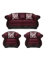 Living Con Resorte Estructural 5 Cuerpos 3+1+1 Grand Búfalo Envejecido Burdeo Versión PREMIUM