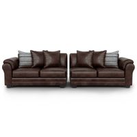 Sofá Seccional 5 Cuerpos XL Con Resorte Estructural Grandón Envejecido