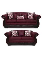 Living Con Resorte Estructural 7 Cuerpos 4+3 Grand Búfalo Envejecido Burdeo Versión PREMIUM