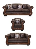 Living Con Resorte Estructural 8 Personas Búfalo 4+3+1 Envejecido X