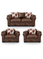 Living 5 Cuerpos 3+1+1 XL Con Resorte Estructural Grandón Envejecido