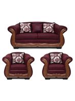 Living Con Resorte Estructural 5 Cuerpos 3+1+1 Grand Búfalo Envejecido Burdeo X Versión PREMIUM