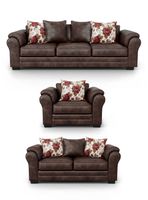 Living 8 Cuerpos 4+3+1 XL Con Resorte Estructural Grandón Envejecido